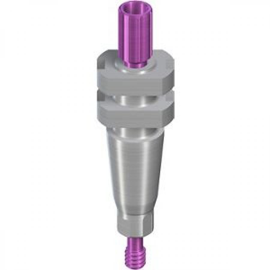 RC IMPRESSION POST OPEN TRAY, SHORT, WITH GUIDE SCREW, L 16.5MM, TAN