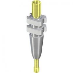 NC IMPRESSION POST OPEN TRAY, SHORT, BRIDGE, WITH GUIDE SCREW, L 16.5MM, TAN
