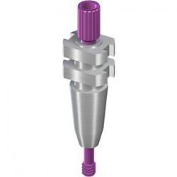 RC IMPRESSION POST OPEN TRAY, SHORT, BRIDGE, WITH GUIDE SCREW, L 16.5MM, TAN