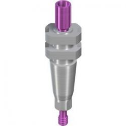 RC IMPRESSION POST OPEN TRAY, SHORT, WITH GUIDE SCREW, L 16.5MM, TAN