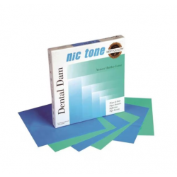 Nic Tone Latex Rubber Dam 6 in x 6 in Medium Gauge Blue 36/Bx